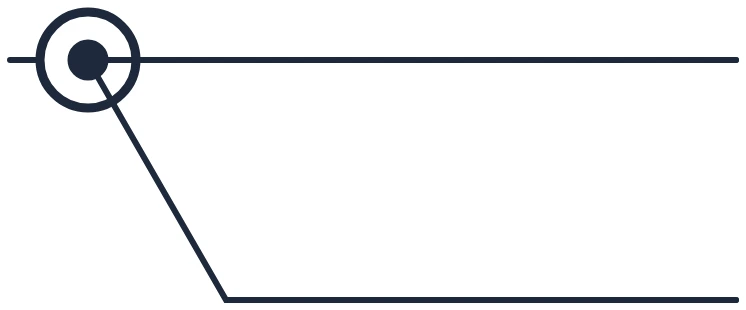 Branch point with two branches symbol in a single-line diagram