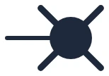 Central emergency lighting symbol in a single-line diagram