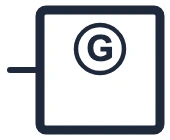 Combined heat and power symbol in a single-line diagram
