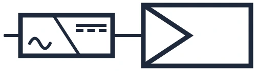 Converter with solar panel symbol in a single-line diagram