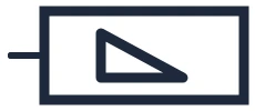 Dimmer (relay) symbol in a single-line diagram