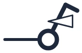 Dimmer (switch) symbol in a single-line diagram