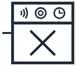 Domotics light point control symbol in a single-line diagram
