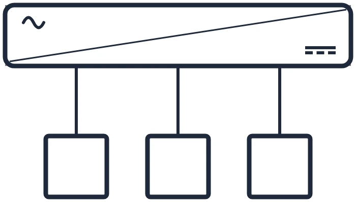 Domotics module symbol in a single-line diagram