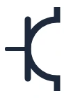 Earthed socket symbol in a single-line diagram