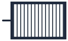 Electric heater symbol in a single-line diagram