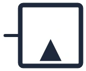 Gas boiler (with fan) symbol in a single-line diagram