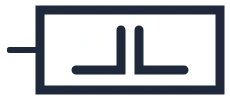 Impulse switch symbol in a single-line diagram