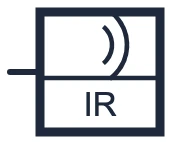 IR motion detector symbol in a single-line diagram