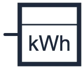 kWh meter symbol in a single-line diagram