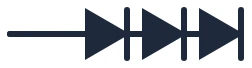 LED strip symbol in a single-line diagram