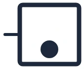 Liquid fuel boiler symbol in a single-line diagram