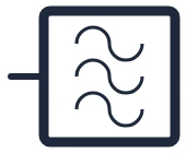 Microwave symbol in a single-line diagram