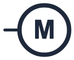 Motor symbol in a single-line diagram
