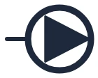 Pump symbol in a single-line diagram