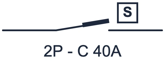 Selective circuit breaker symbol in a single-line diagram