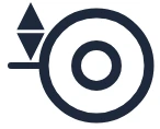 Shutter push button symbol in a single-line diagram