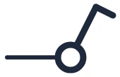 Single-pole switch symbol in a single-line diagram