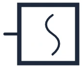 Smoke detector symbol in a single-line diagram
