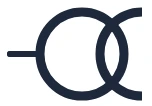 Socket with built-in transformer symbol in a single-line diagram