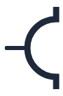Socket without earthing symbol in a single-line diagram