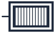 Storage heater symbol in a single-line diagram