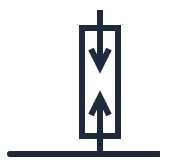 Surge protection symbol in a single-line diagram