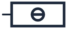 Thermostat symbol in a single-line diagram