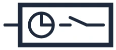 Timer switch symbol in a single-line diagram