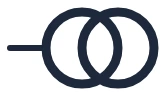 Transformer symbol in a single-line diagram