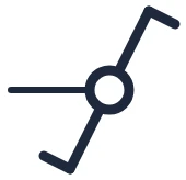 Two-way switch symbol in a single-line diagram