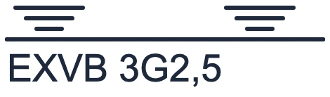 Underground EXVB cable symbol in a single-line diagram