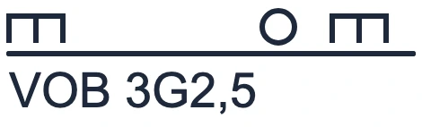 VOB cable symbol in a single-line diagram