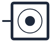 Washing machine symbol in a single-line diagram