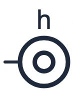 Waterproof push button symbol in a single-line diagram